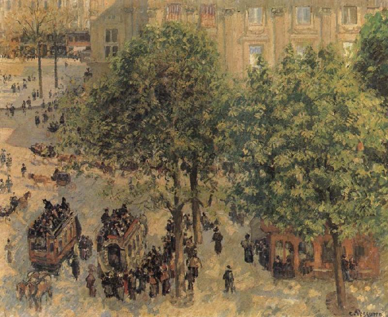 Camille Pissarro Place du Theatre Francais in Paris Germany oil painting art
